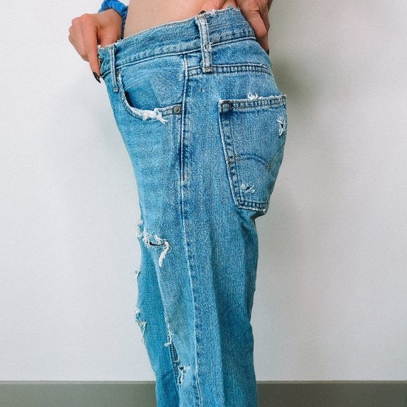 Levis 514 Distressed Light Wash Jean - Picture 4 of 10